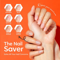 Modelones nails after application look stronger and healthier.