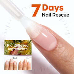 Modelones Nail Strengthener brush applied for smooth, even coverage.
