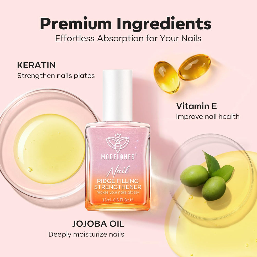 Modelones long-wear formula for lasting nail results.