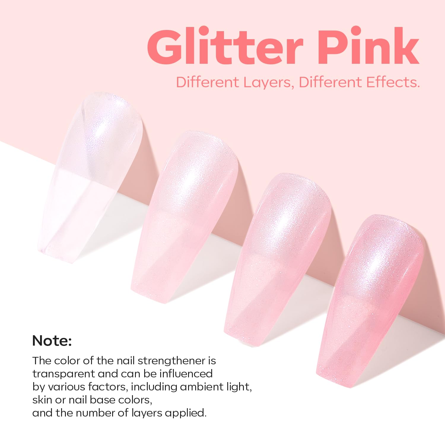 Modelones ridge-filling effect smooths nail surface and reduces ridges.