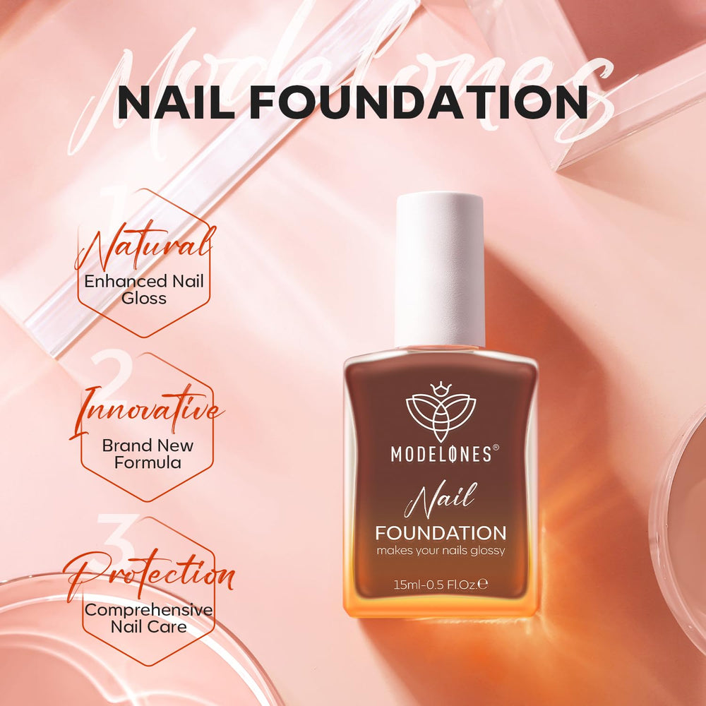 Modelones hand close-up shows healthy-looking nails after use.