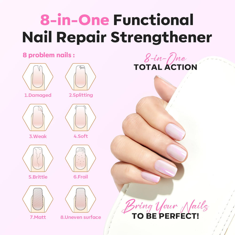 Modelones nails after application with natural tint and healthy shine