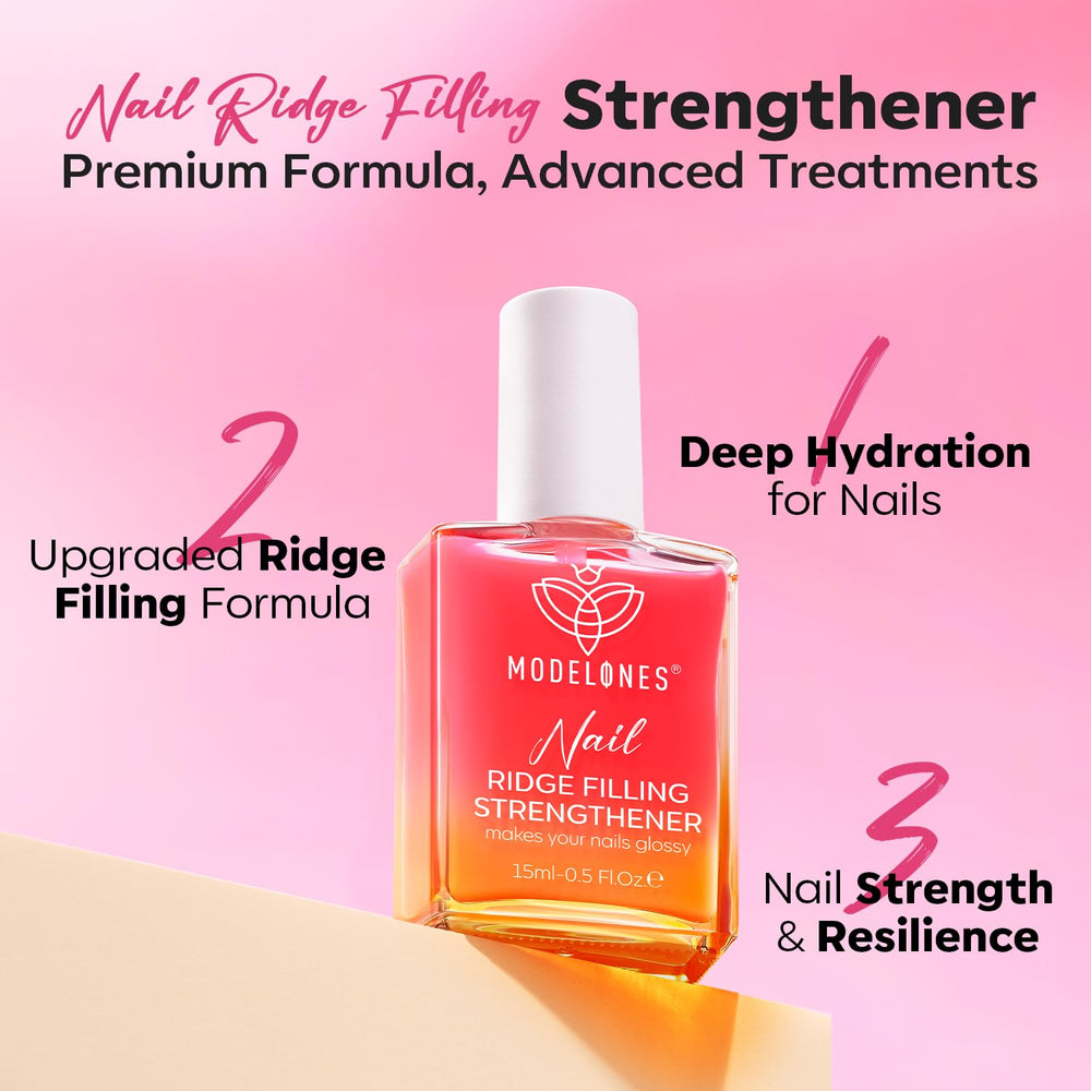 Modelones natural light shot emphasizes a healthy nail finish and shine.