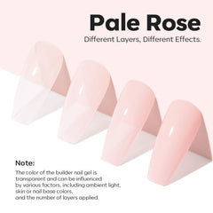 Nails with milky white coverage from multiple coats of Modelones strengthener