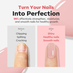 Applying Modelones Peachy Pink strengthener for smooth, crack-free finish.