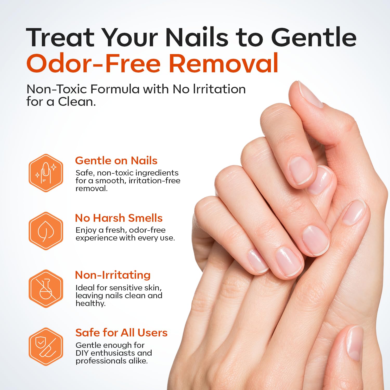 Modelones nail tips and rhinestones removed with remover.