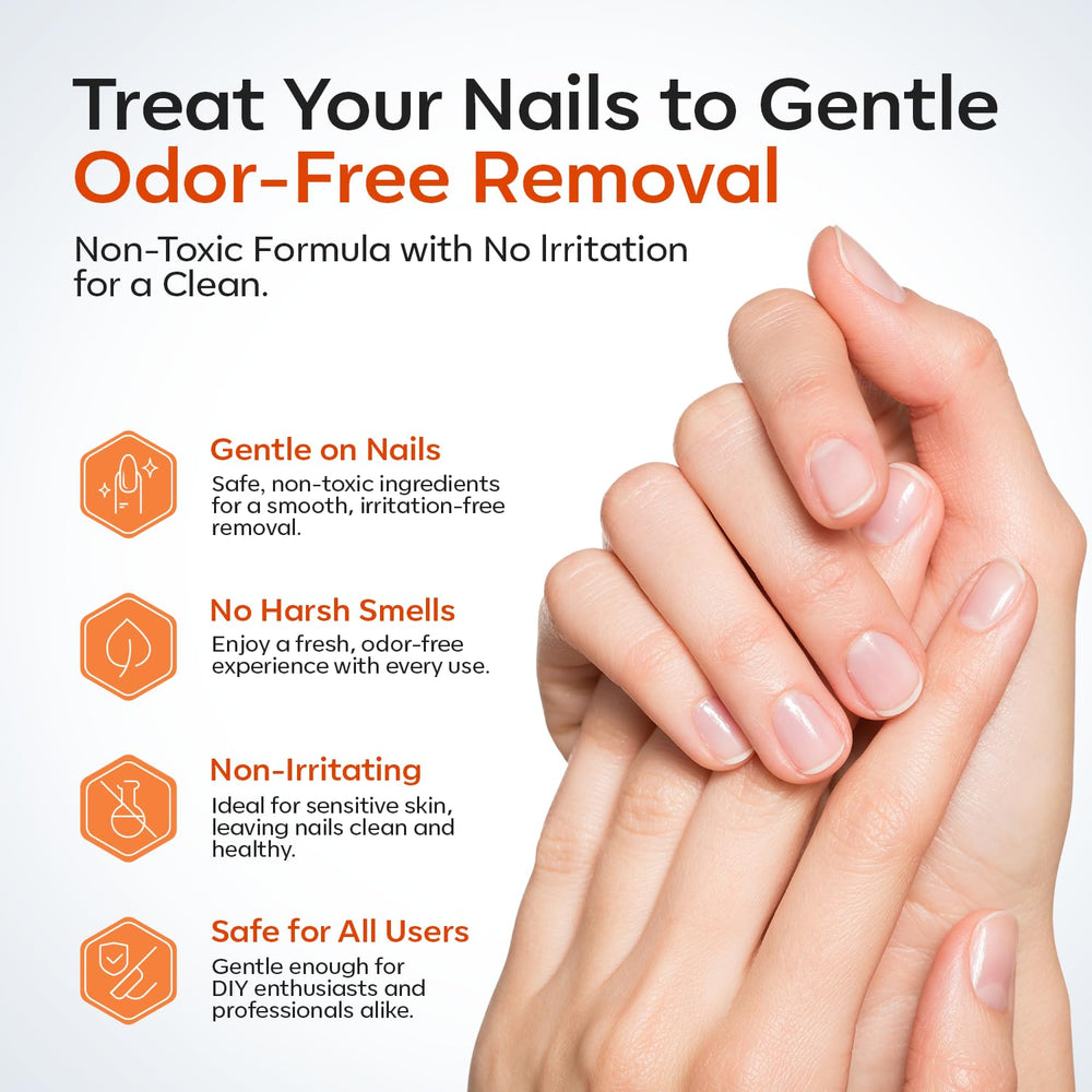 Modelones nail tips and rhinestones removed with remover.