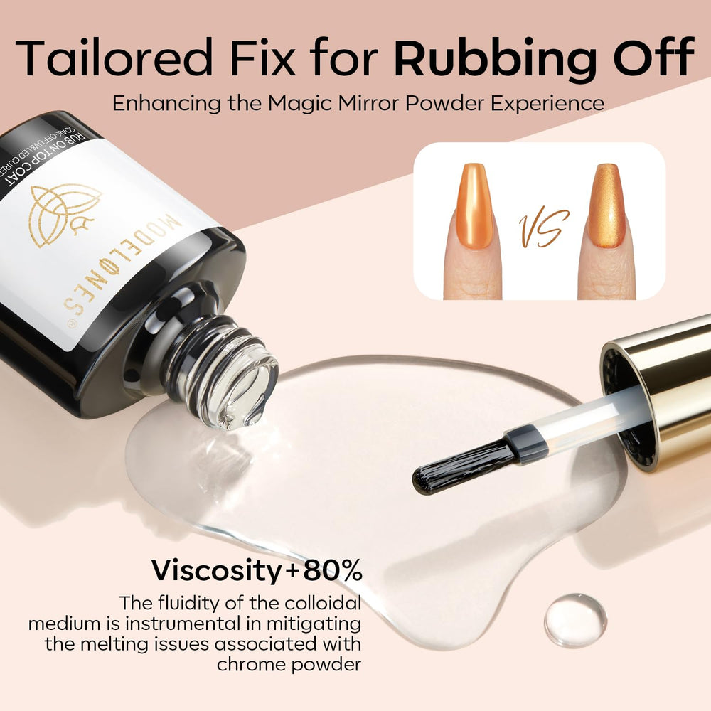 Modelones no-wipe top coat creates easy sealing without mess