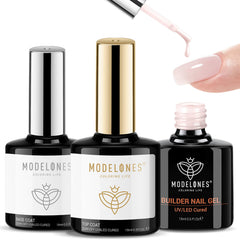 Modelones nude pink builder gel bottle for at home salon nails