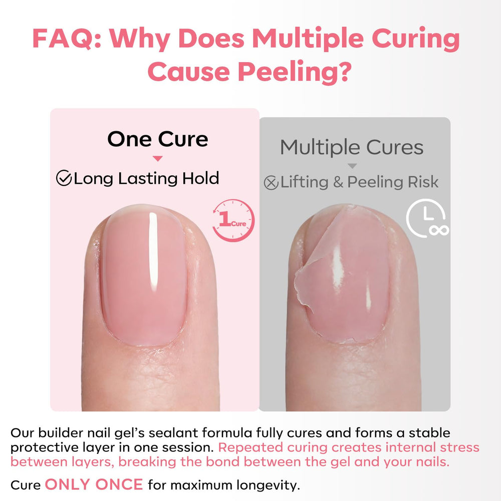 Modelones nude pink jelly finish provides a smooth, glassy look.