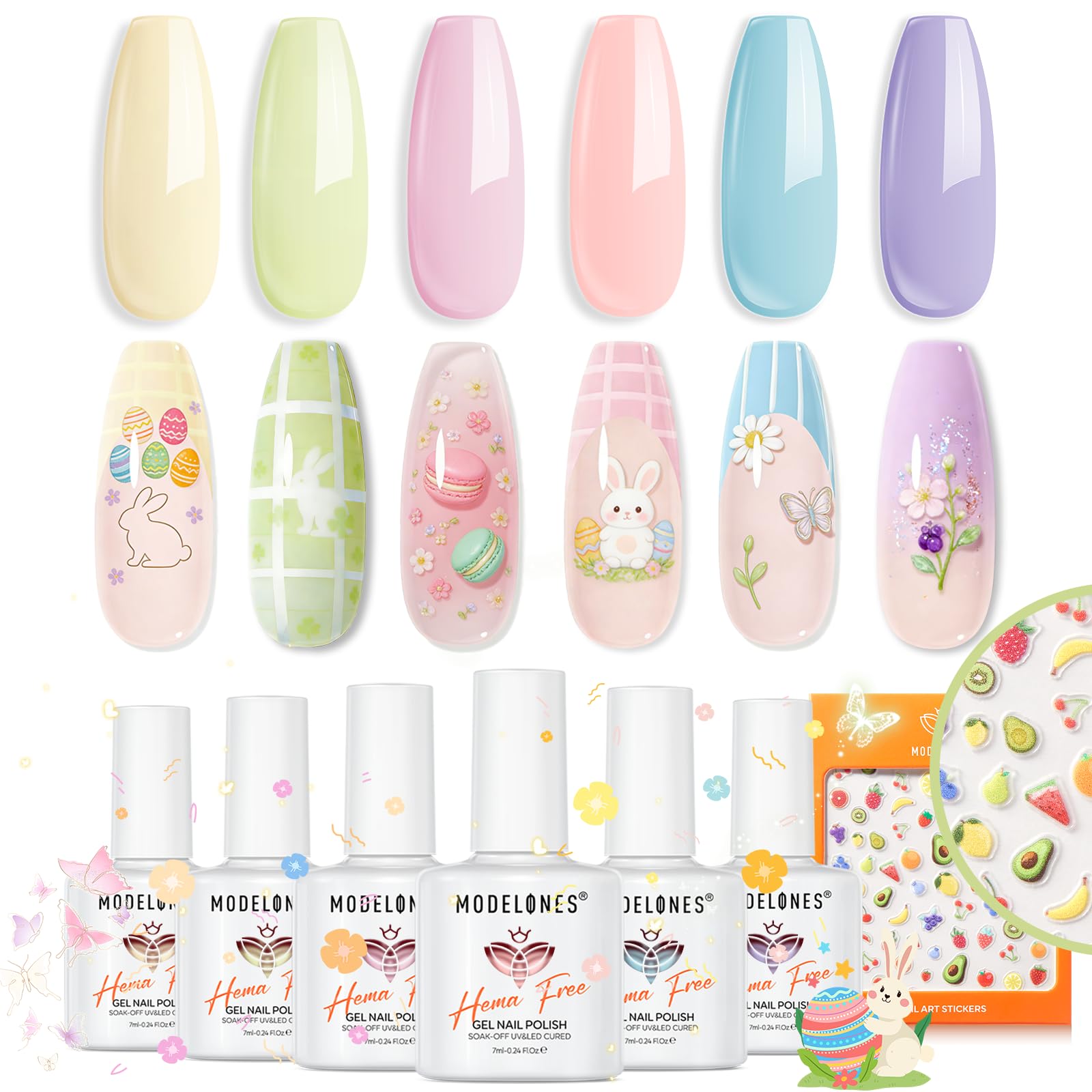 Modelones pastel light pink gel nail polish for soft, long-lasting manicure.