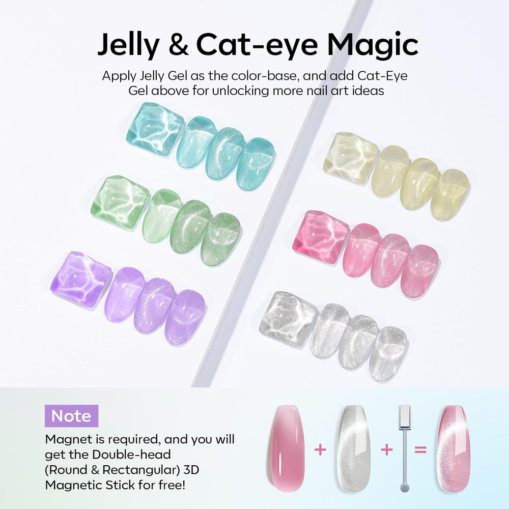 Modelones yellow jelly gel polish for bright spring nails.