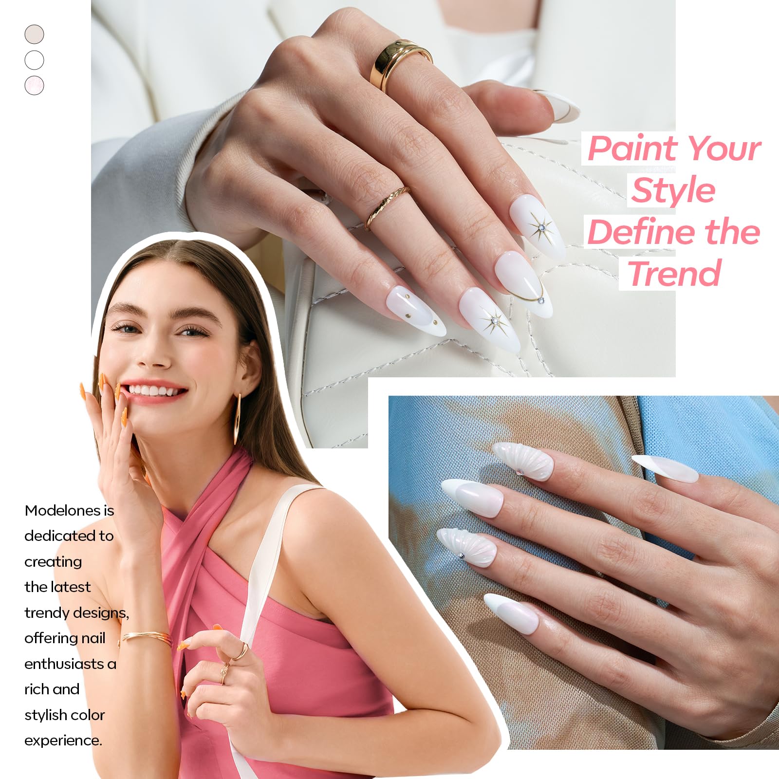Modelones salon-quality nail kit with soak-off bottles and tools for at-home use.