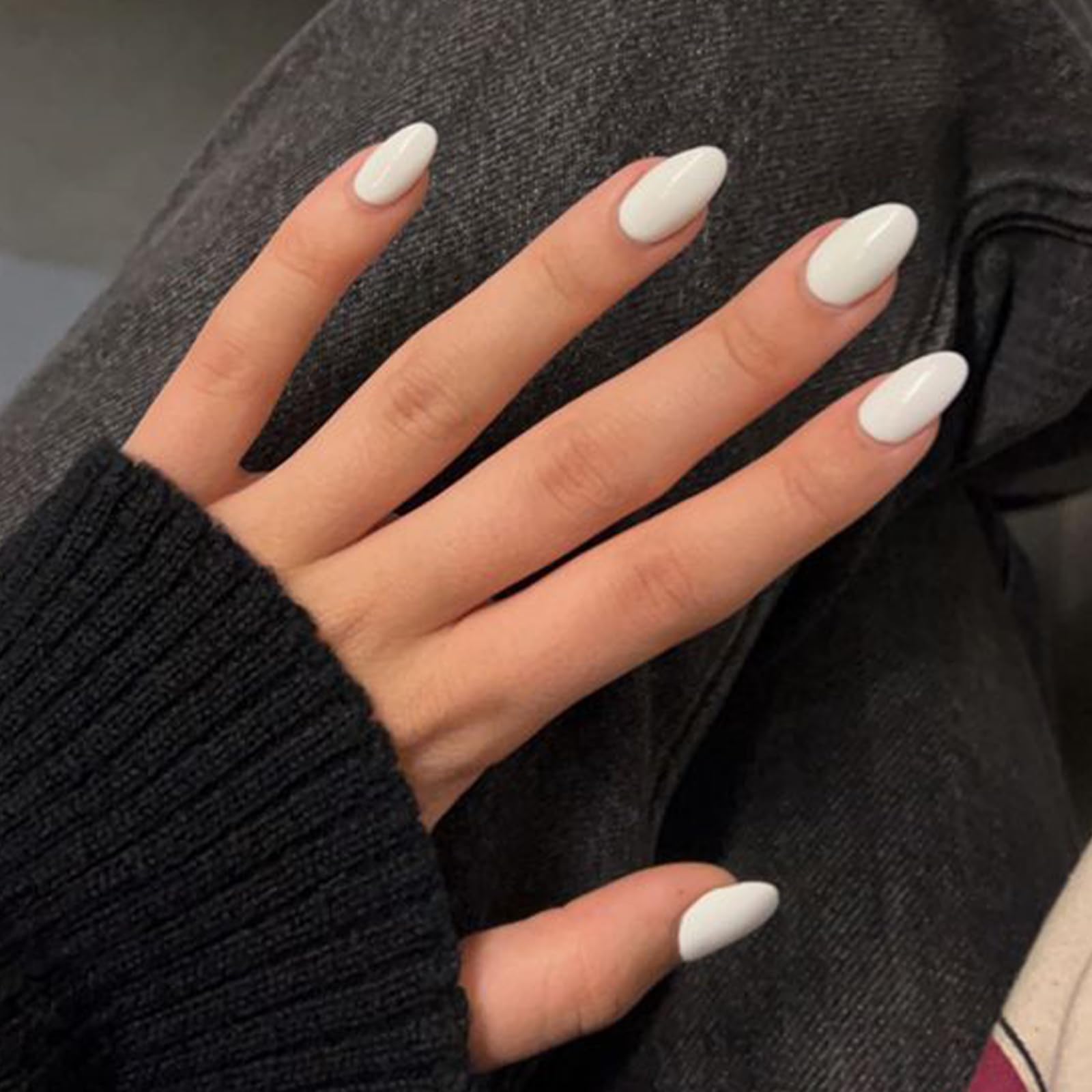 Modelones short press on nails in oval shape for a quick, elegant manicure