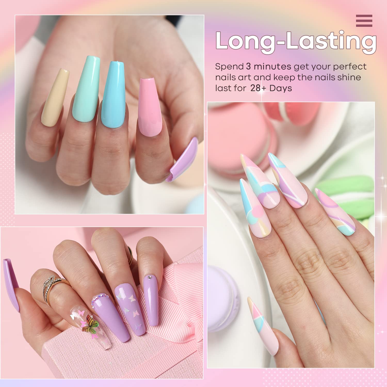 Modelones blue pastel gel swatch showing smooth application
