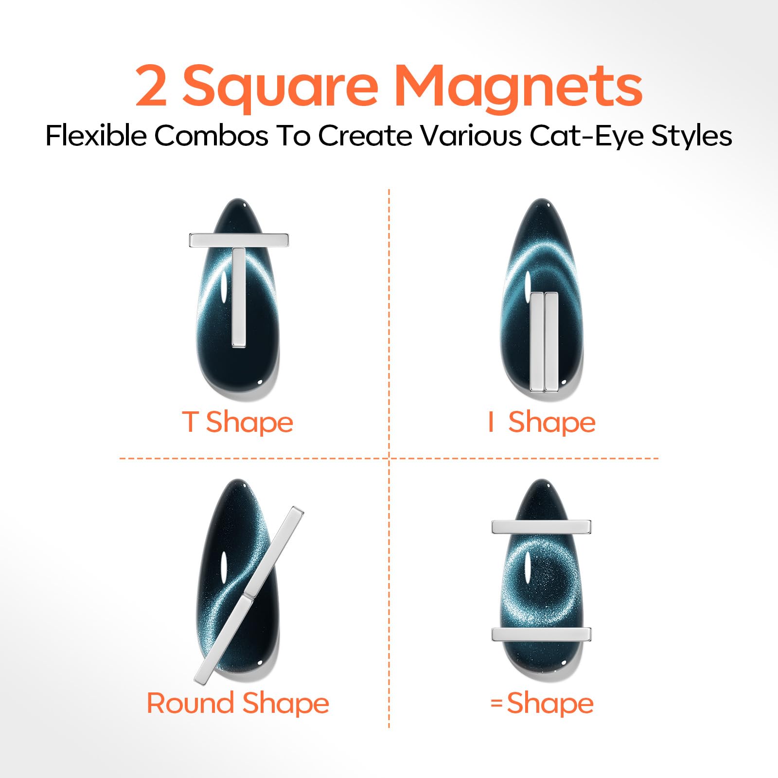 Modelones Square Magnet for modern nail art silhouettes