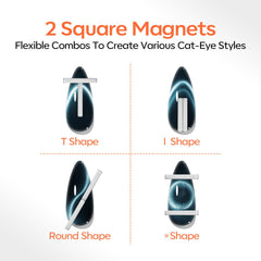 Modelones Square Magnet for modern nail art silhouettes