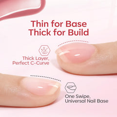 Modelones swatch collage of nude and sheer gels for natural nail looks