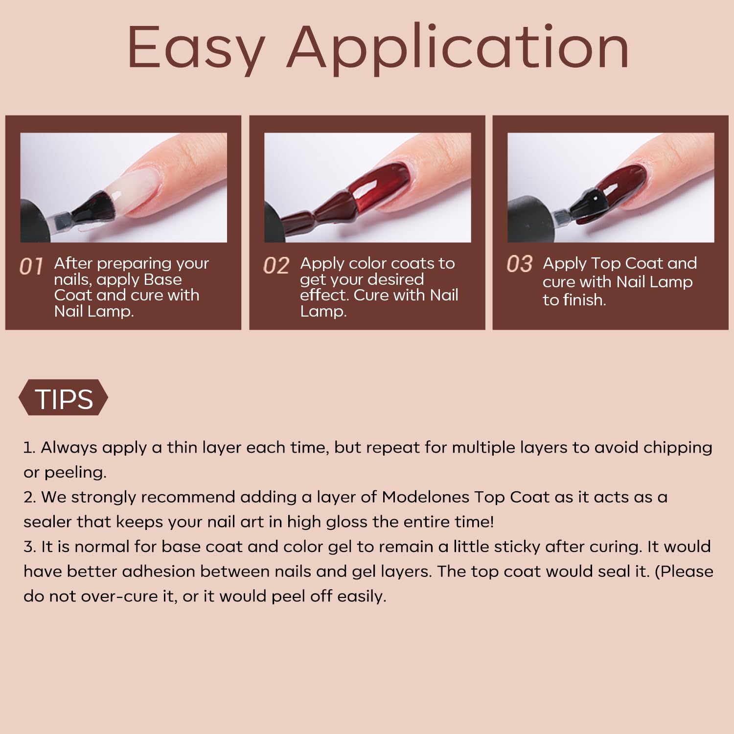 Modelones swatches show nude palette for versatile occasions