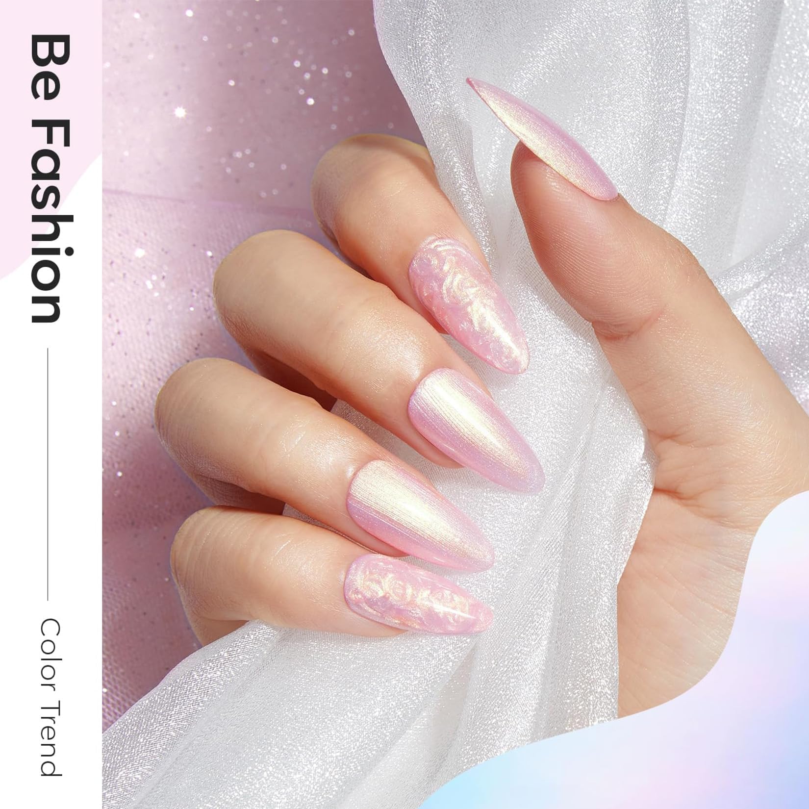 Modelones Swirl shell thread effect demonstration for nail art