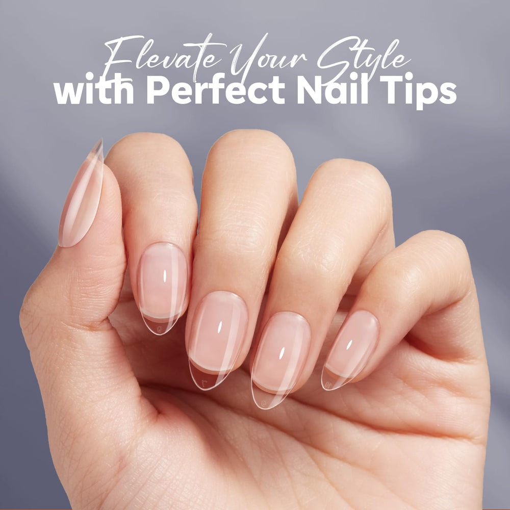 Modelones twelve sizes almond tip set for precise fit and durable DIY extensions.