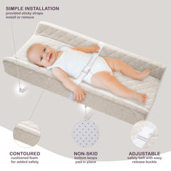 Modera baby changing pad organic cotton cover removable for easy washing