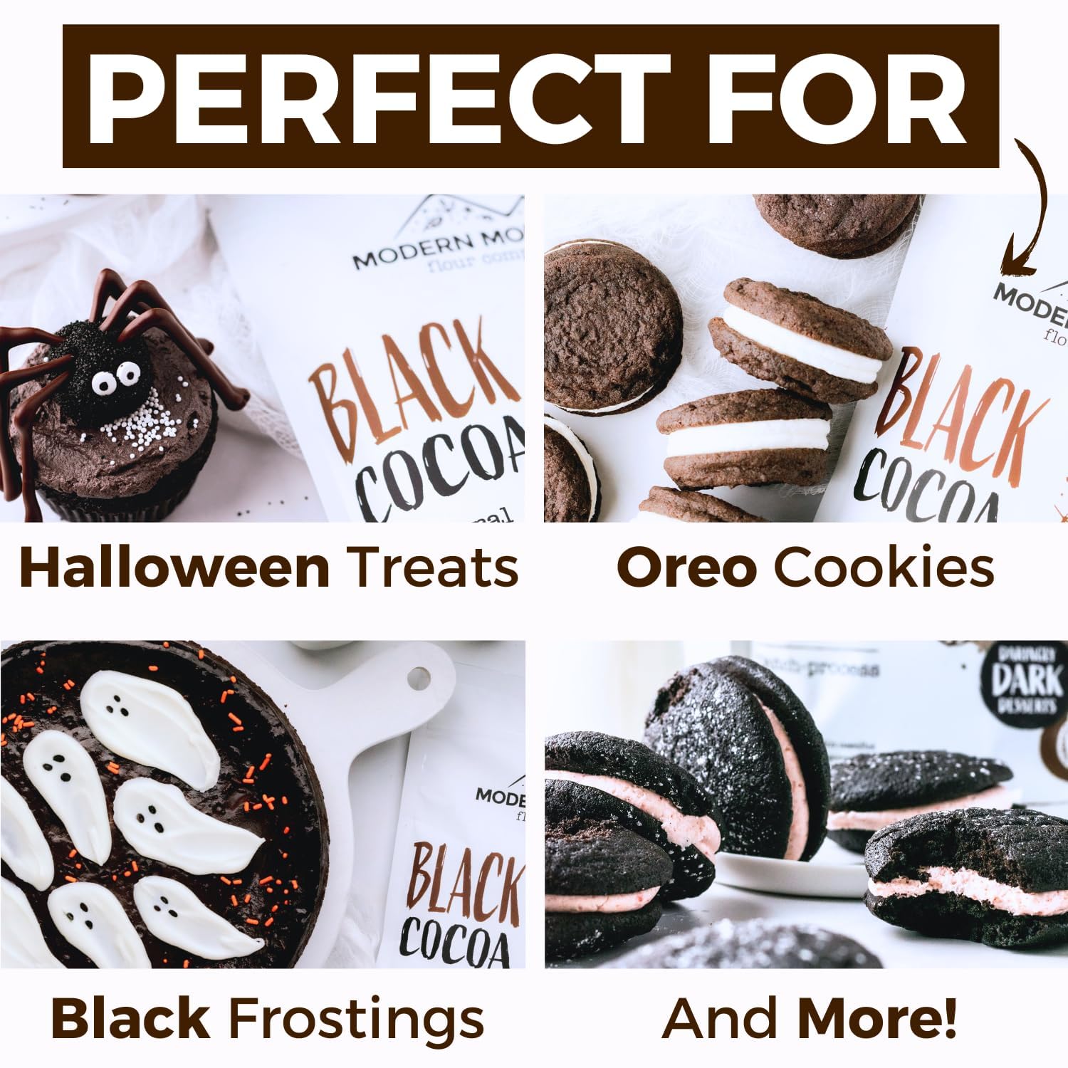 Modern Mountain Black Cocoa Powder enriches cookies with bold chocolate flavor.