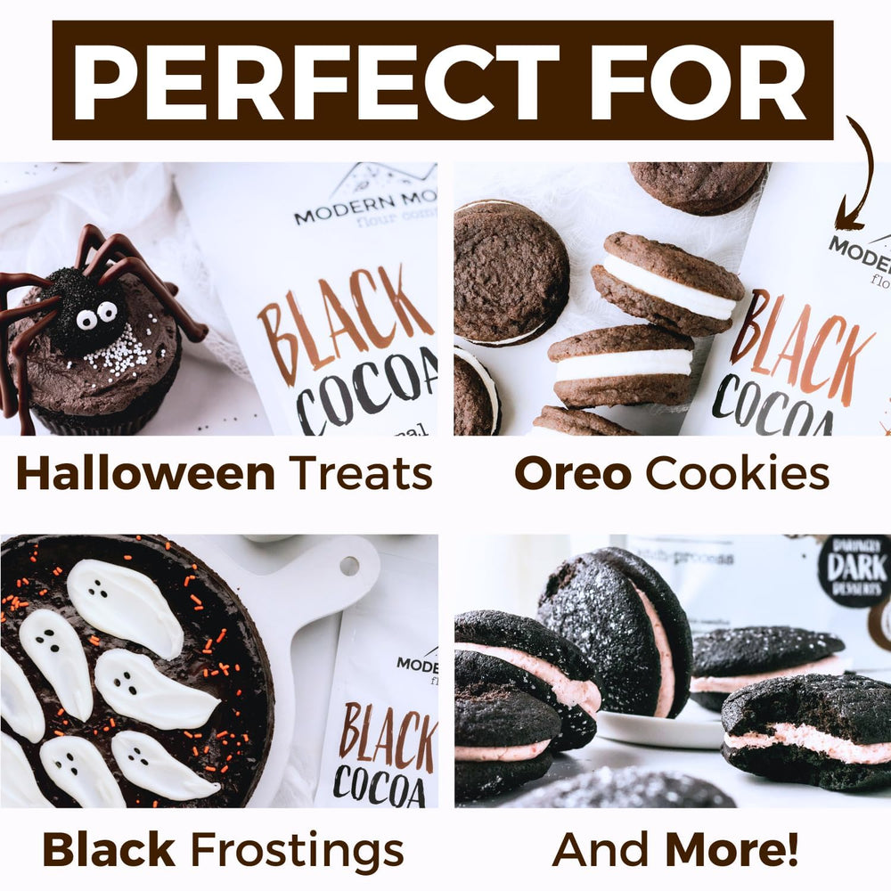 Modern Mountain Black Cocoa Powder enriches cookies with bold chocolate flavor.