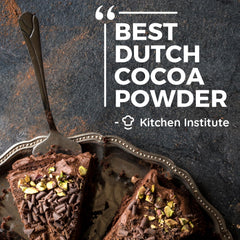 Modern Mountain Dutch-processed cocoa powder label for smooth flavor.