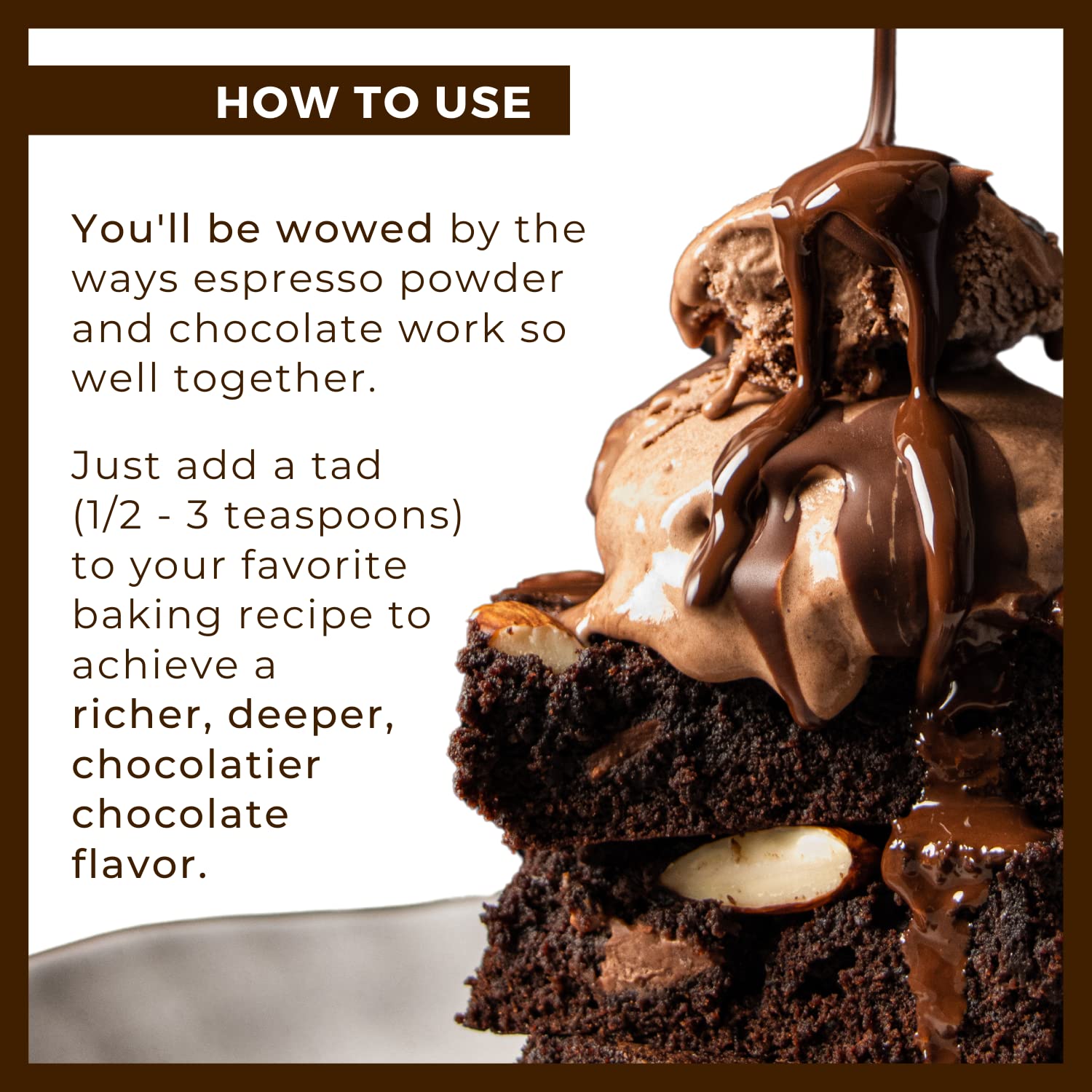 Modern Mountain Espresso Powder resealable pouch, easy to store after use.