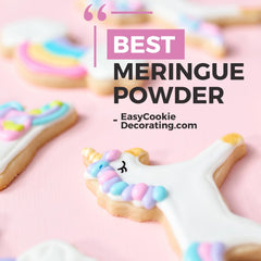 Whisking Modern Mountain Meringue Powder yields glossy royal icing.