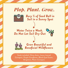 Modern Sprout Seed Ball Poops chickadee design supports kid-friendly gardening.