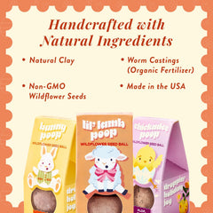 Modern Sprout Seed Ball Poops lil lamb design ideal for Easter gifting.