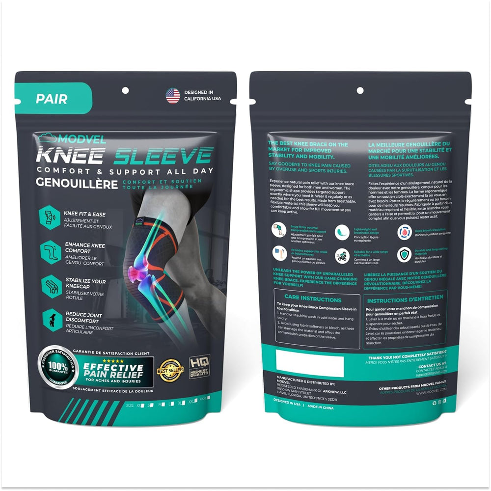 Modvel knee brace designed for athletic use and daily activities