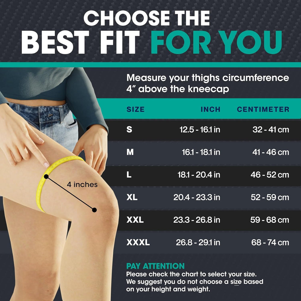 Modvel knee brace uses flexible material that moves with you during activity.