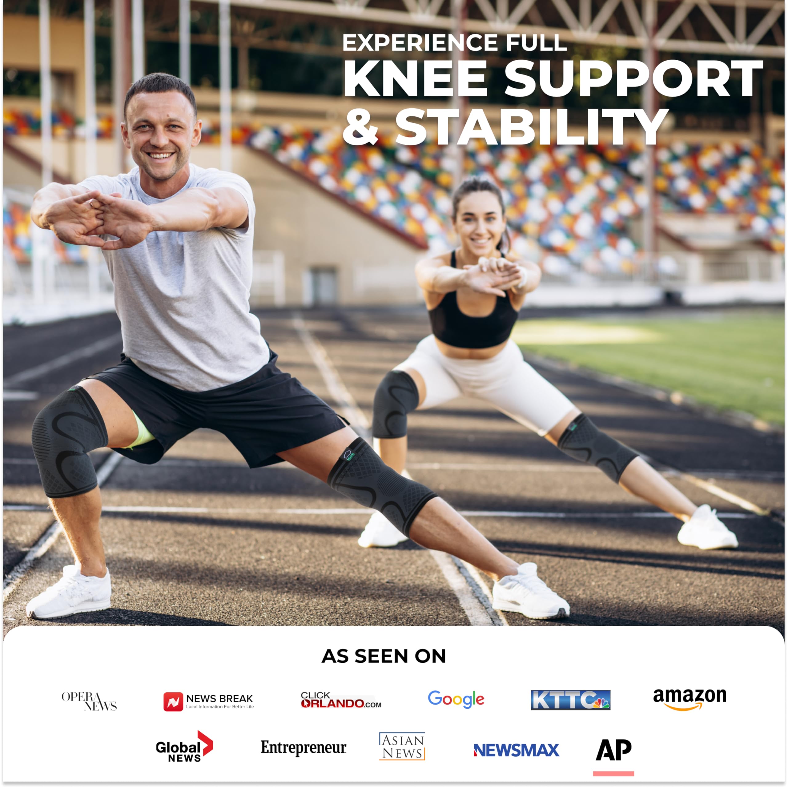Modvel knee brace two-pack provides convenient support for both knees.