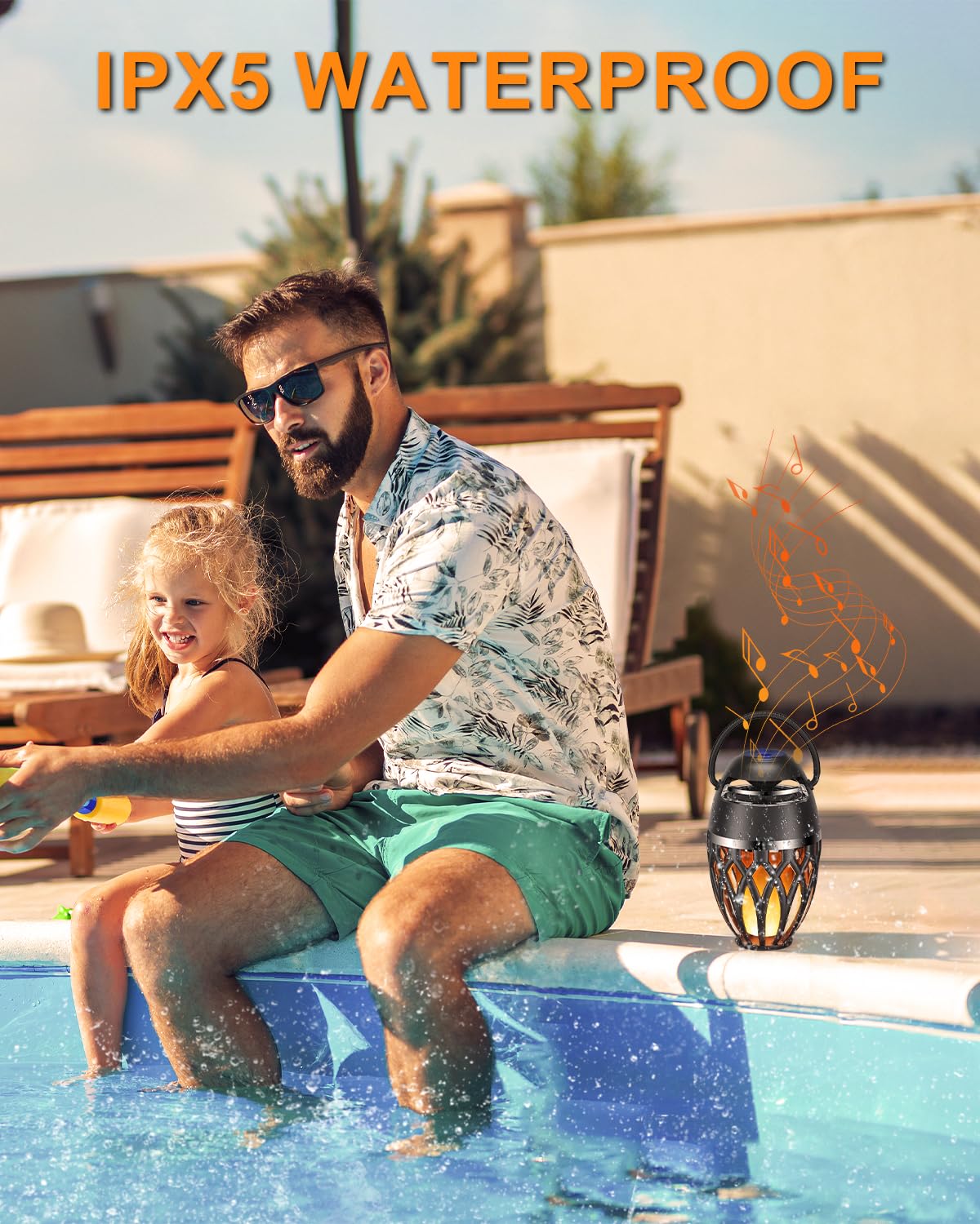MOFOKEAY IPX5 waterproof speaker withstands poolside splashes