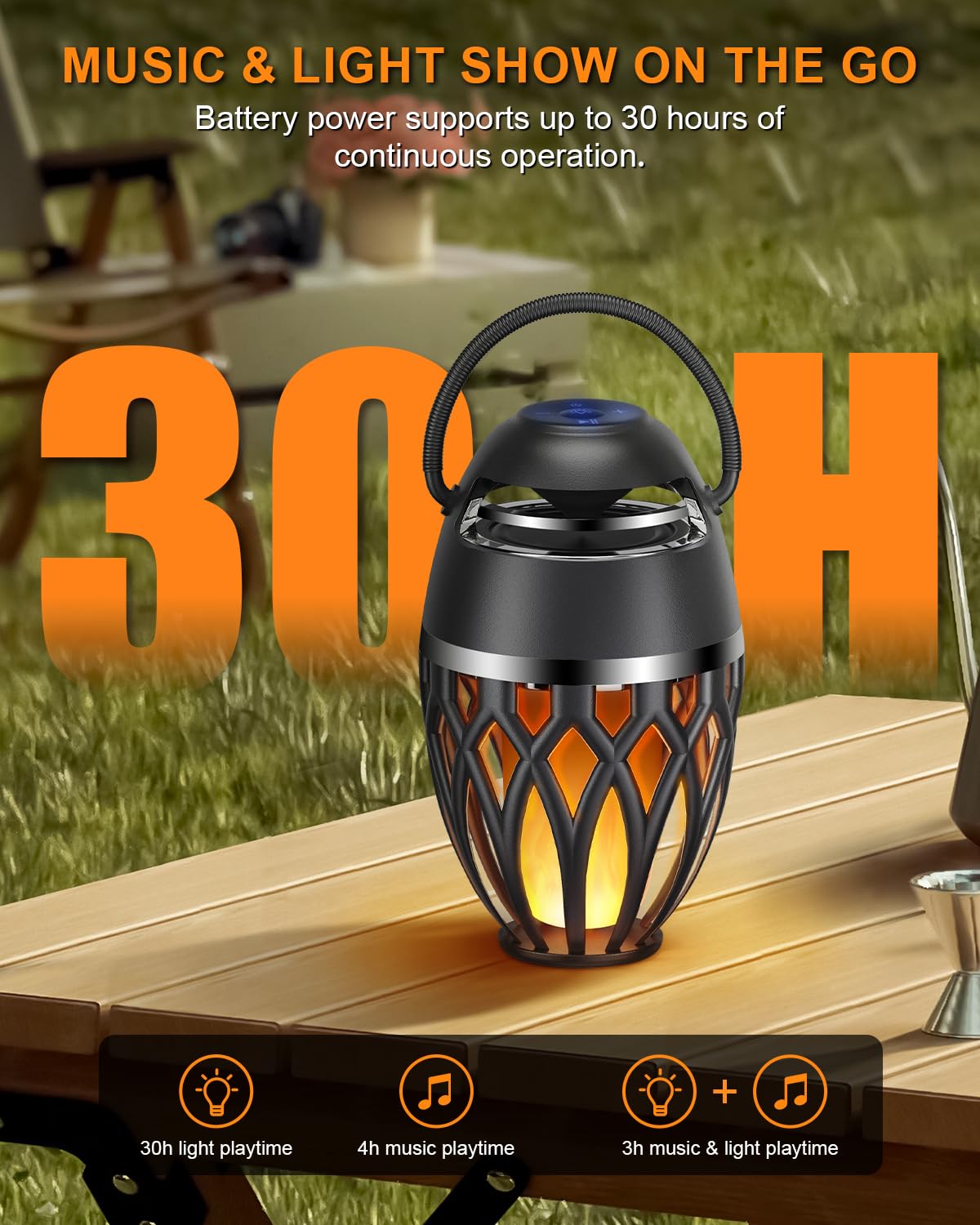 MOFOKEAY LED flame light creates cozy ambience for evenings