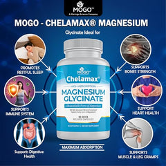 Mogo Chelamax capsules-pouring shows easy dosing for calm sleep and muscle comfort.