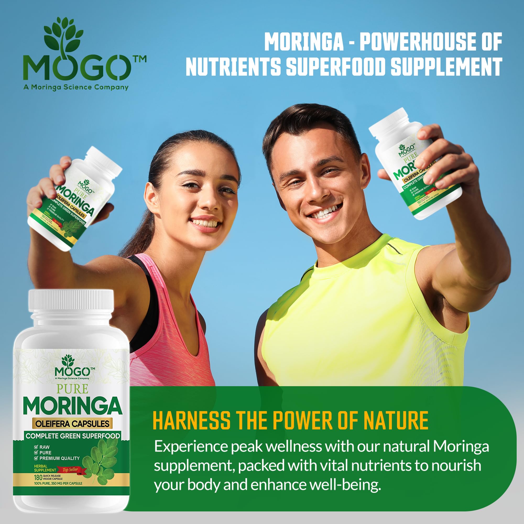 MOGO Moringa USA made facility sign signals GMP tested quality