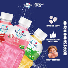 Mogu Mogu Lychee flavor juice bottle, refreshing on-the-go option.