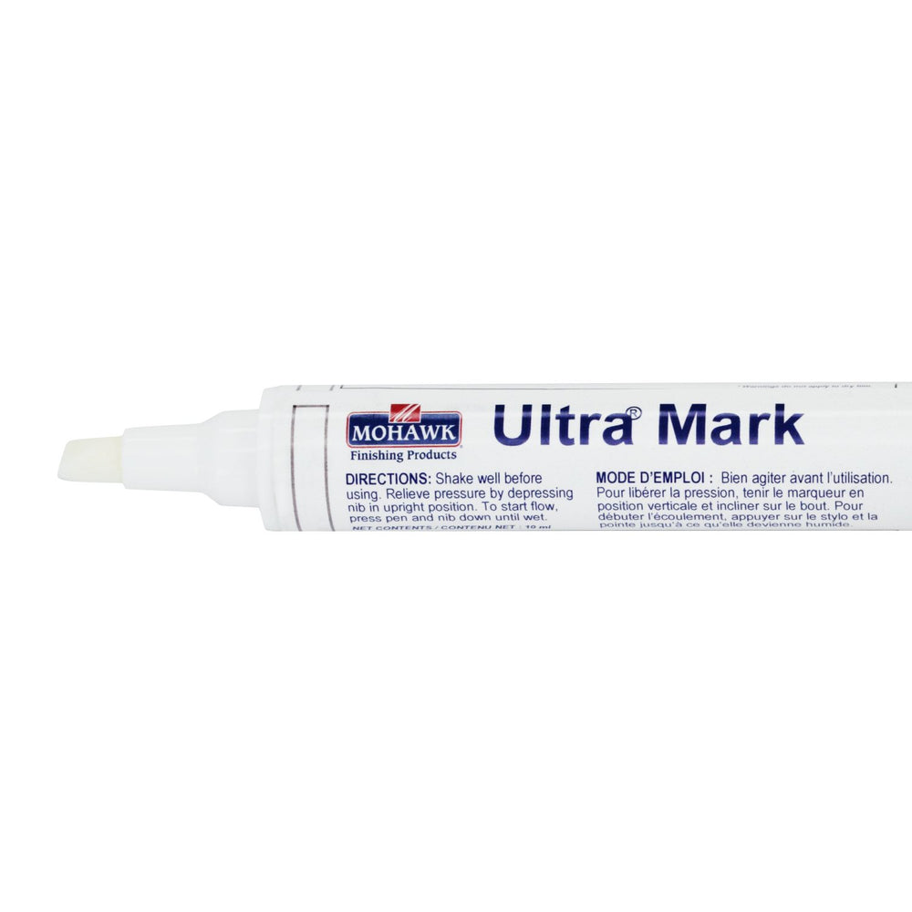 Mohawk Ultra Mark marker on wood furniture for quick fixes in low-traffic areas.