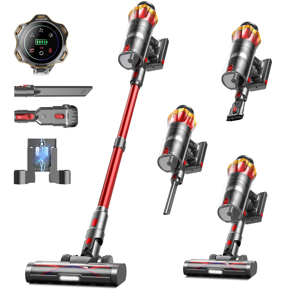 mohomo cordless vacuum 650W suction on hard floors for deep cleaning