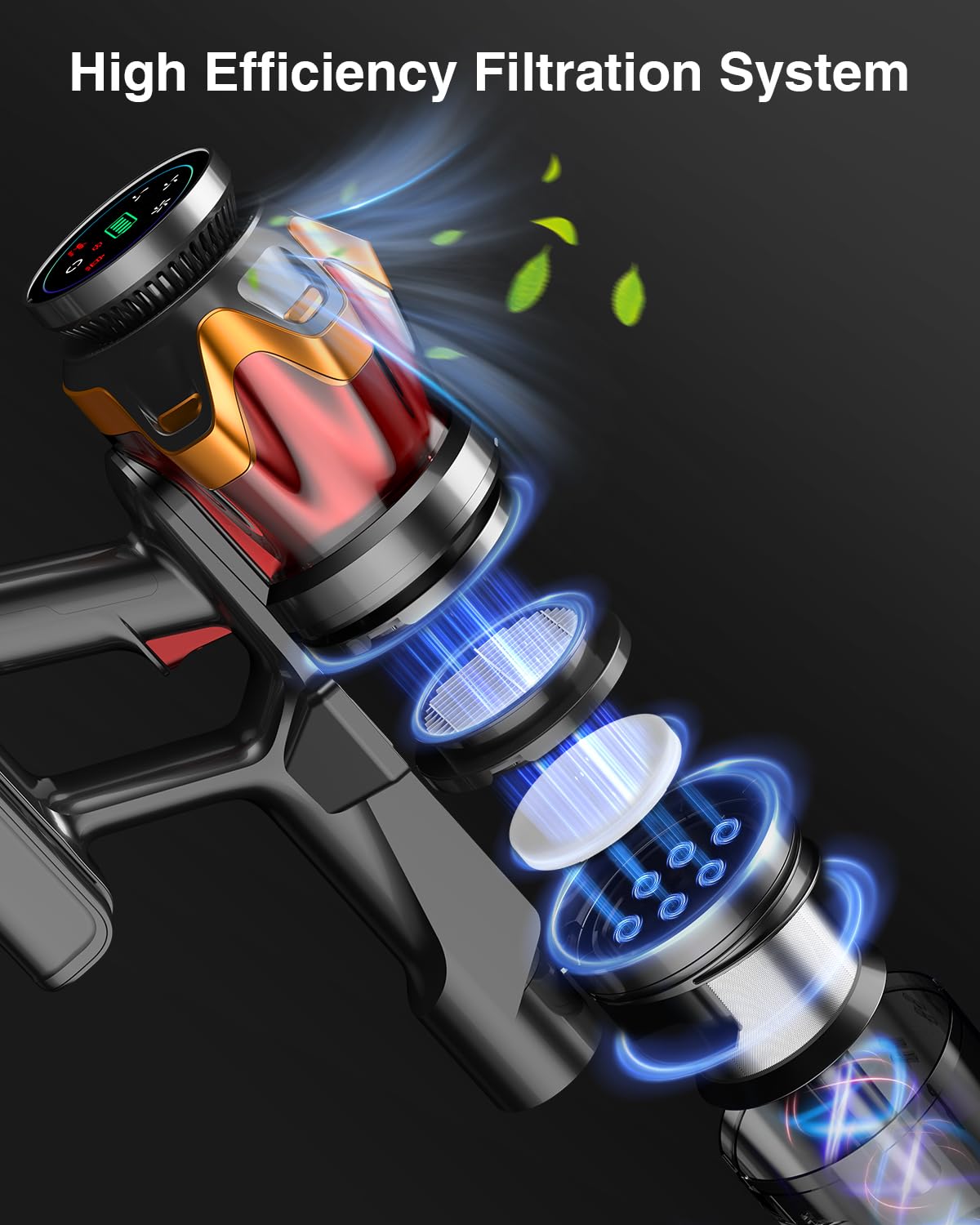 mohomo LED-lit brush head reveals dust under furniture