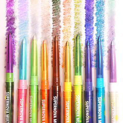 Moira Supernova Multichrome Gel Liner Buzz application demonstrates smooth, precise line.