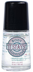 Mojo It Stays Roll-On bottle close-up for secure garment hold.