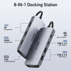 MOKiN dual DisplayPort setup showing 4K60 output
