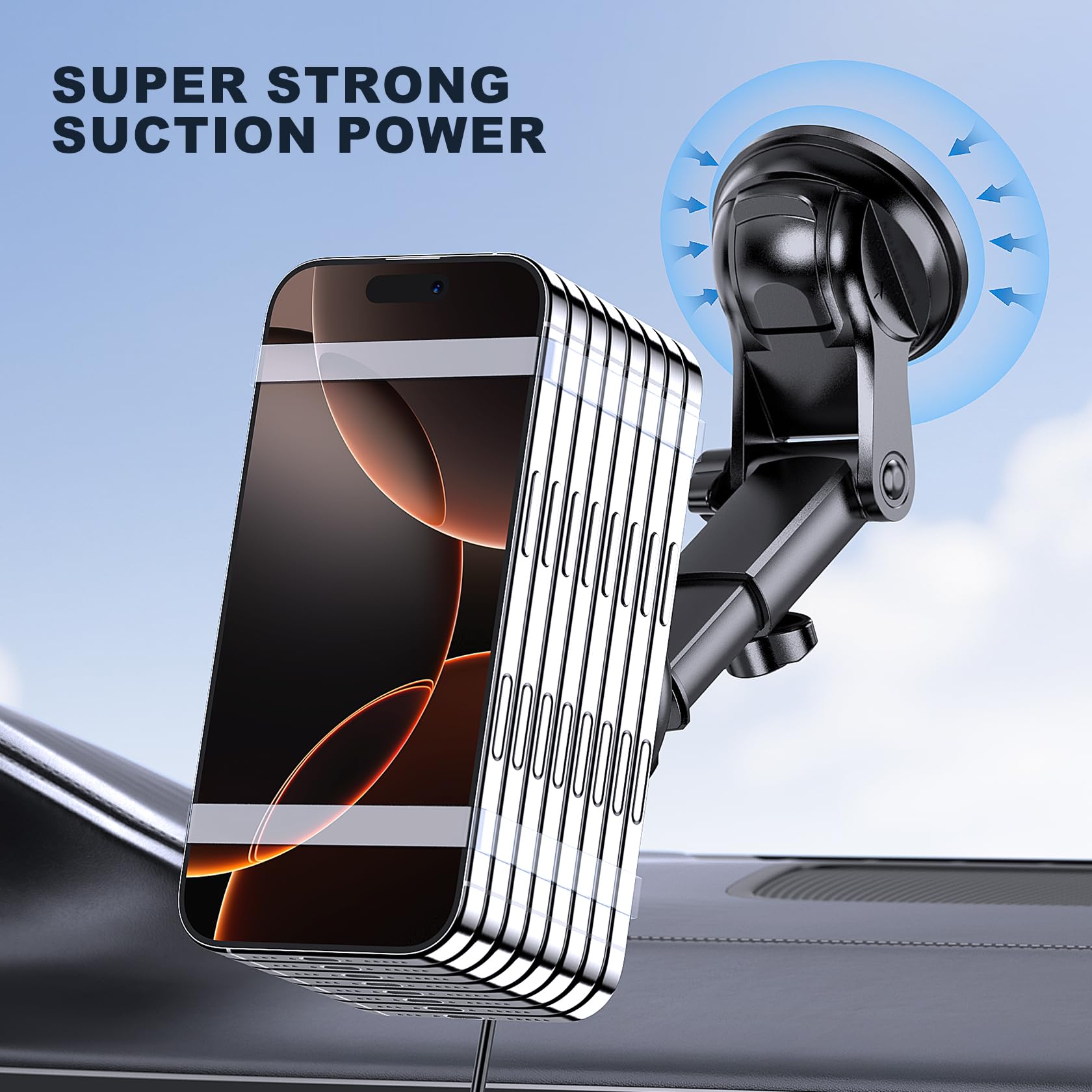 MOKPR 360° rotation and 270° telescopic arm offer flexible viewing.
