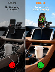 MOKPR strong suction cup and silicone arms keep devices stable on the road.