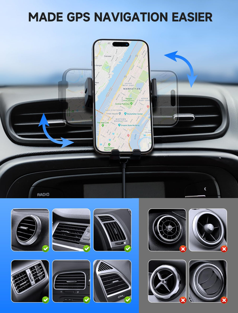 MOKPR auto-alignment feature centers the phone for optimal charging